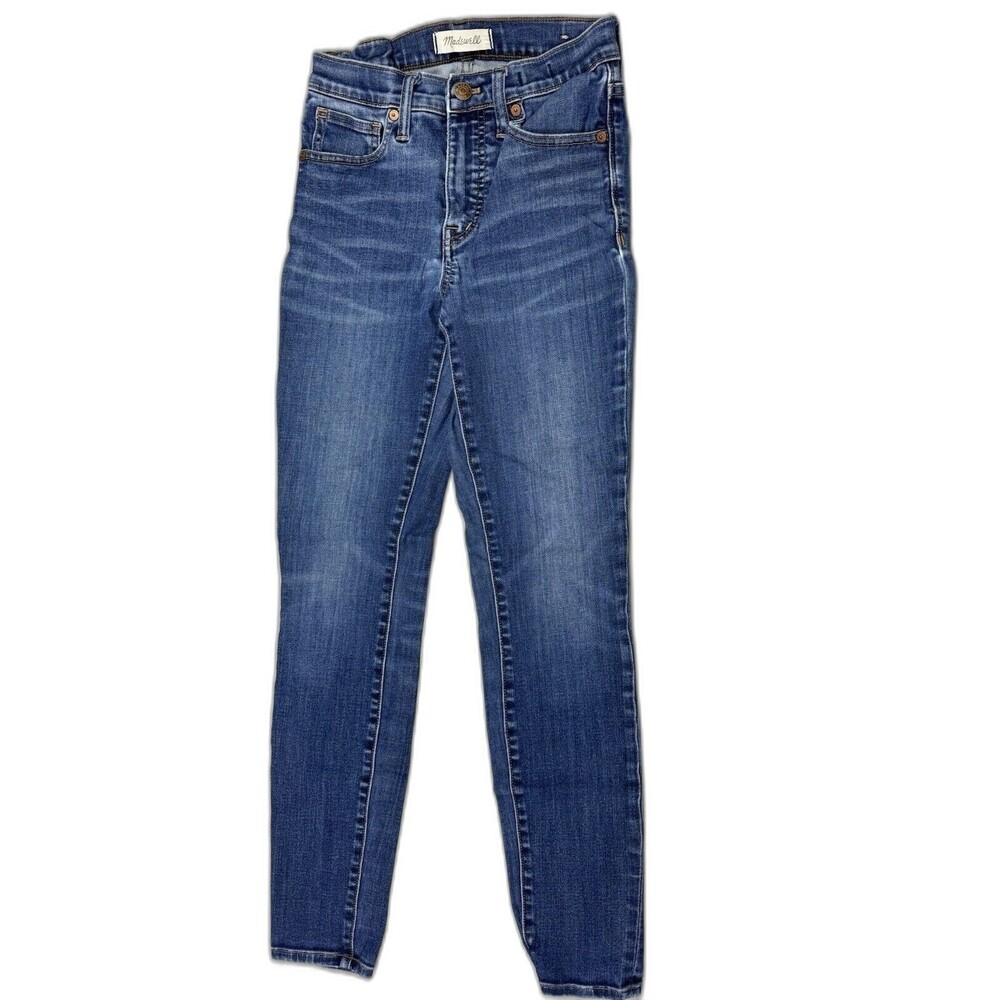 Madewell Size 25 Womens Jeans 9" High Rise Skinny Med Wash Stretch